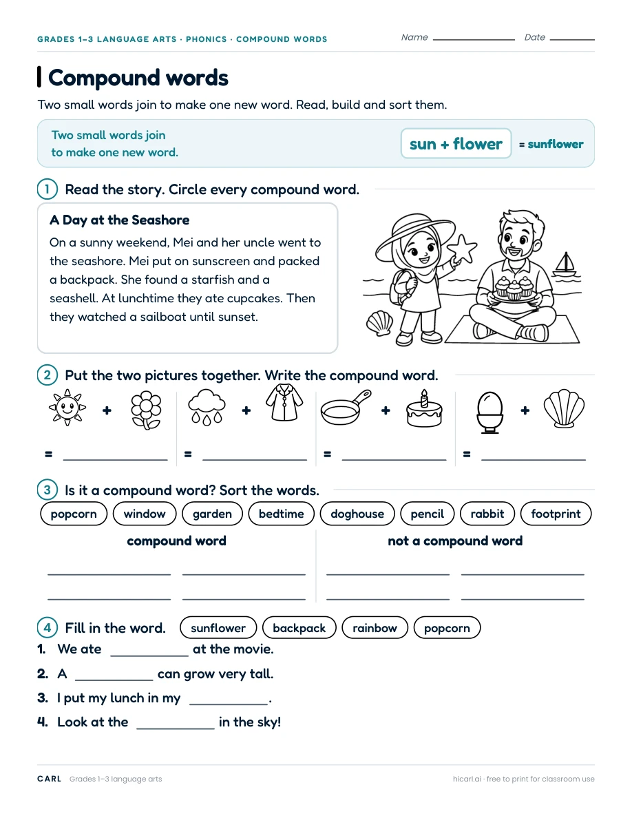 Compound words preview