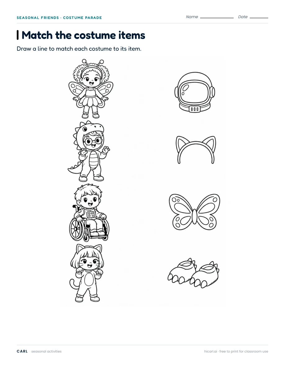 Costume parade activities preview