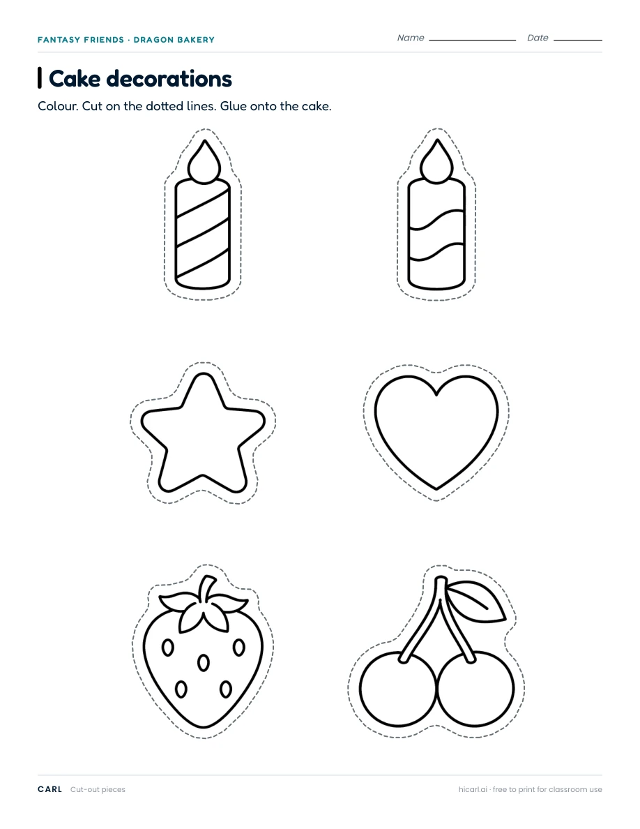 Decorate a dragon’s cake, version 1 — page 2 of 2
