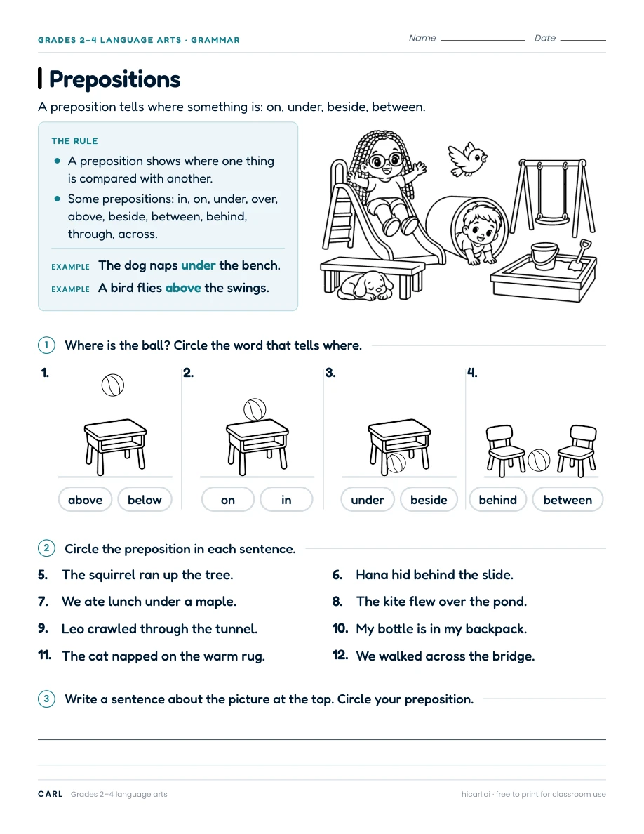 Prepositions preview