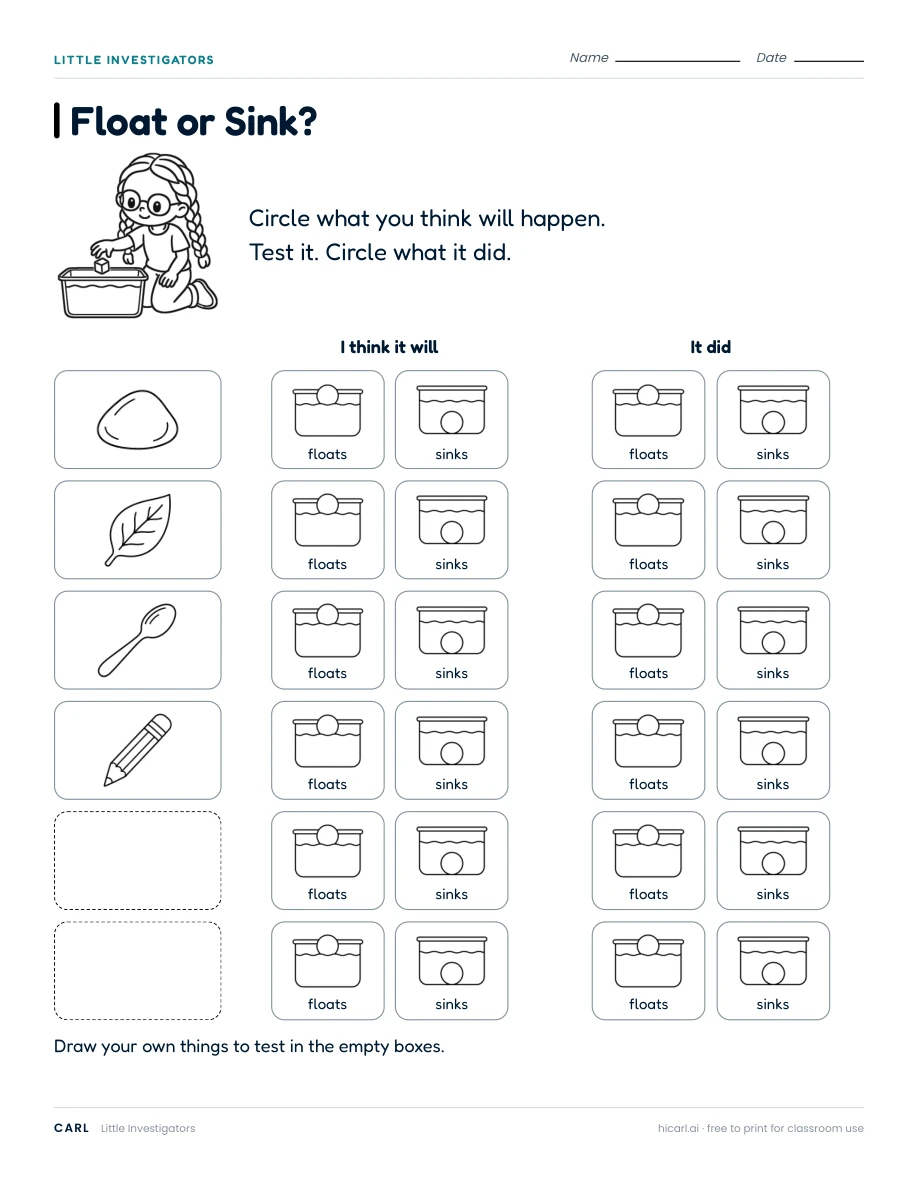 Little Investigators activities preview