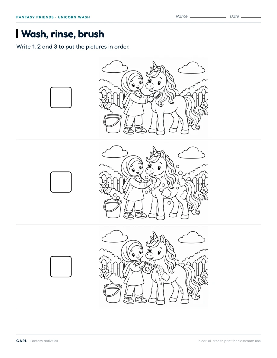 Unicorn wash activities preview