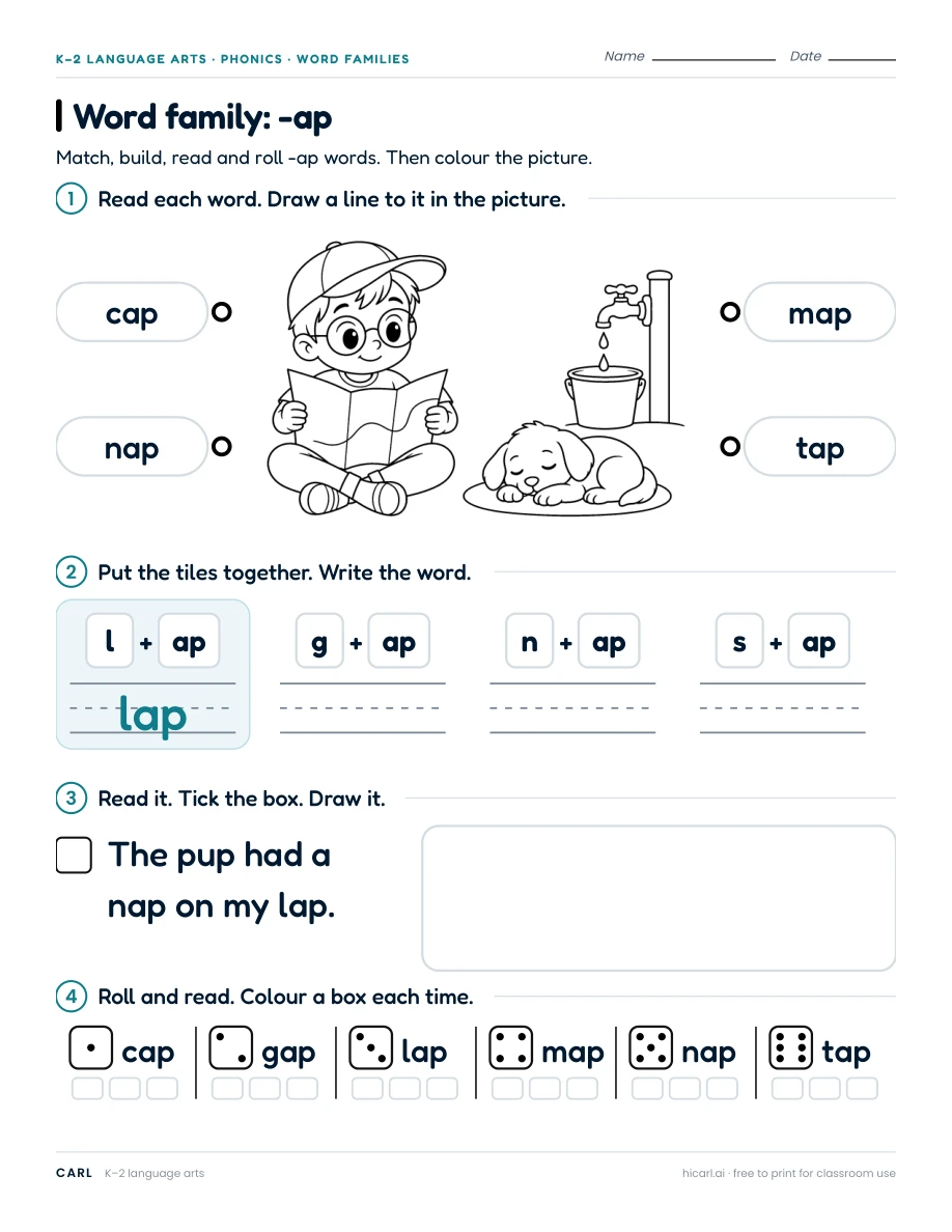 Word family: -ap preview