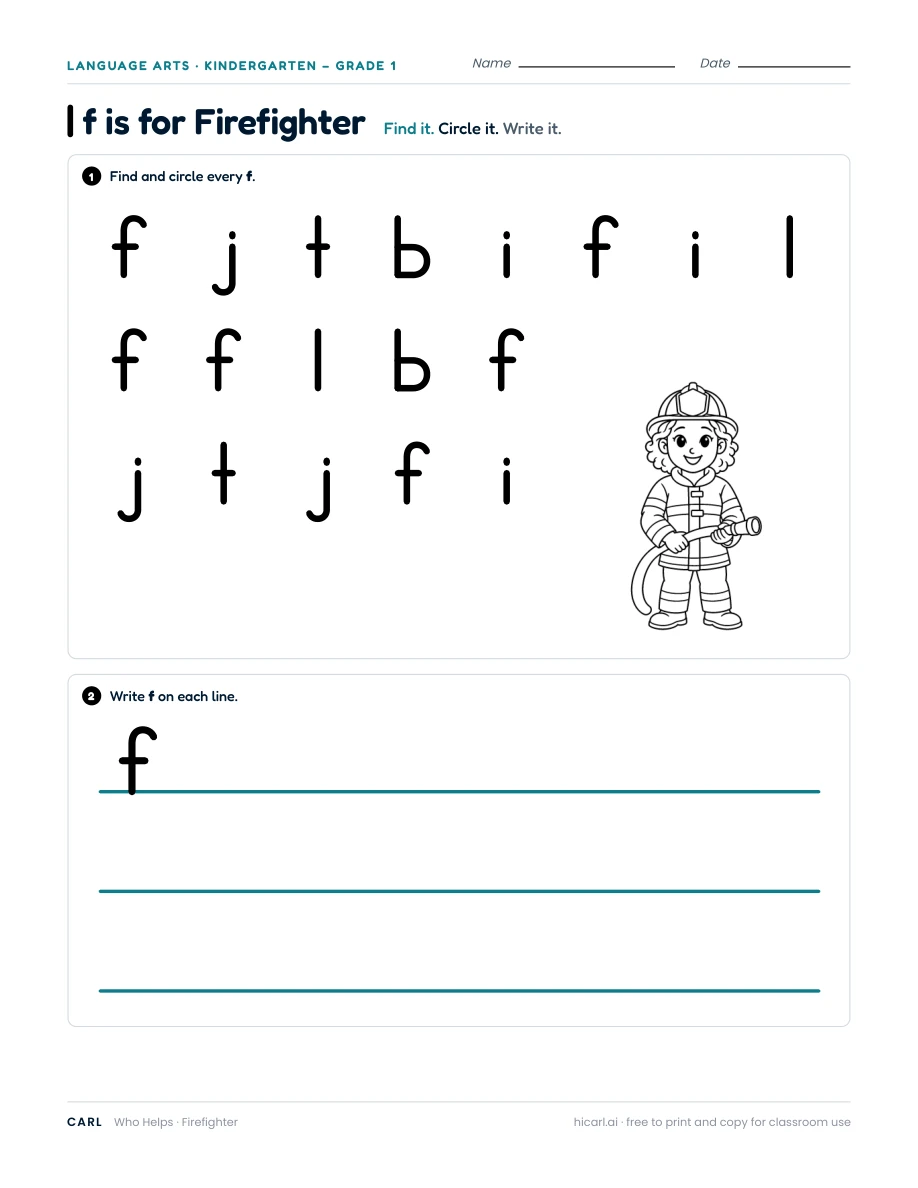 Community helper worksheets preview