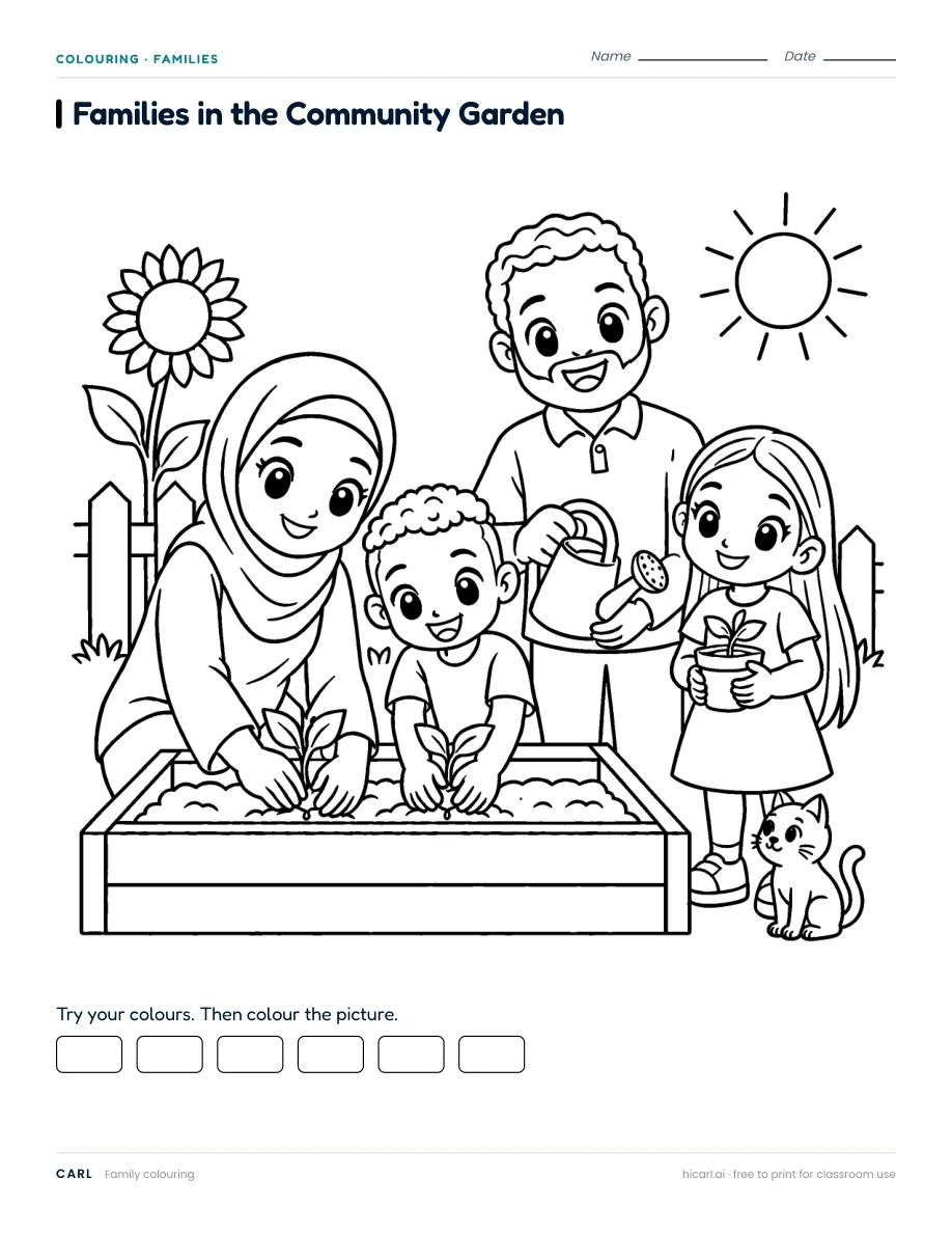 Families in the Community Garden preview