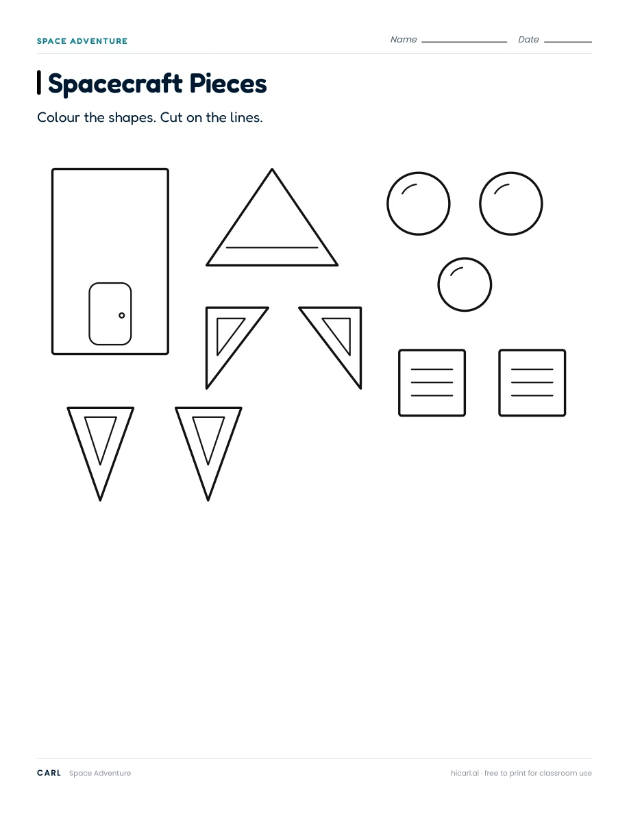 Space Adventure: Build a Spacecraft included second page