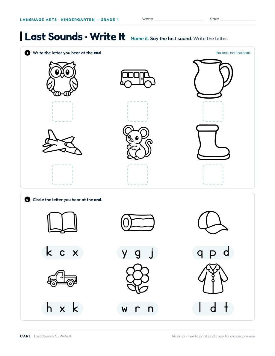 Last Sounds 5 — page 1 of 1