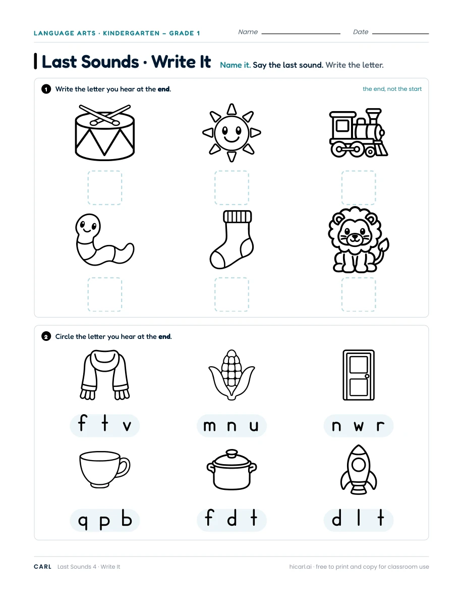 Last Sounds 4 — page 1 of 1