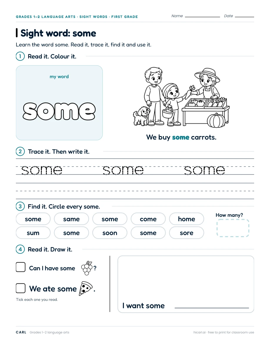 Sight word: some preview