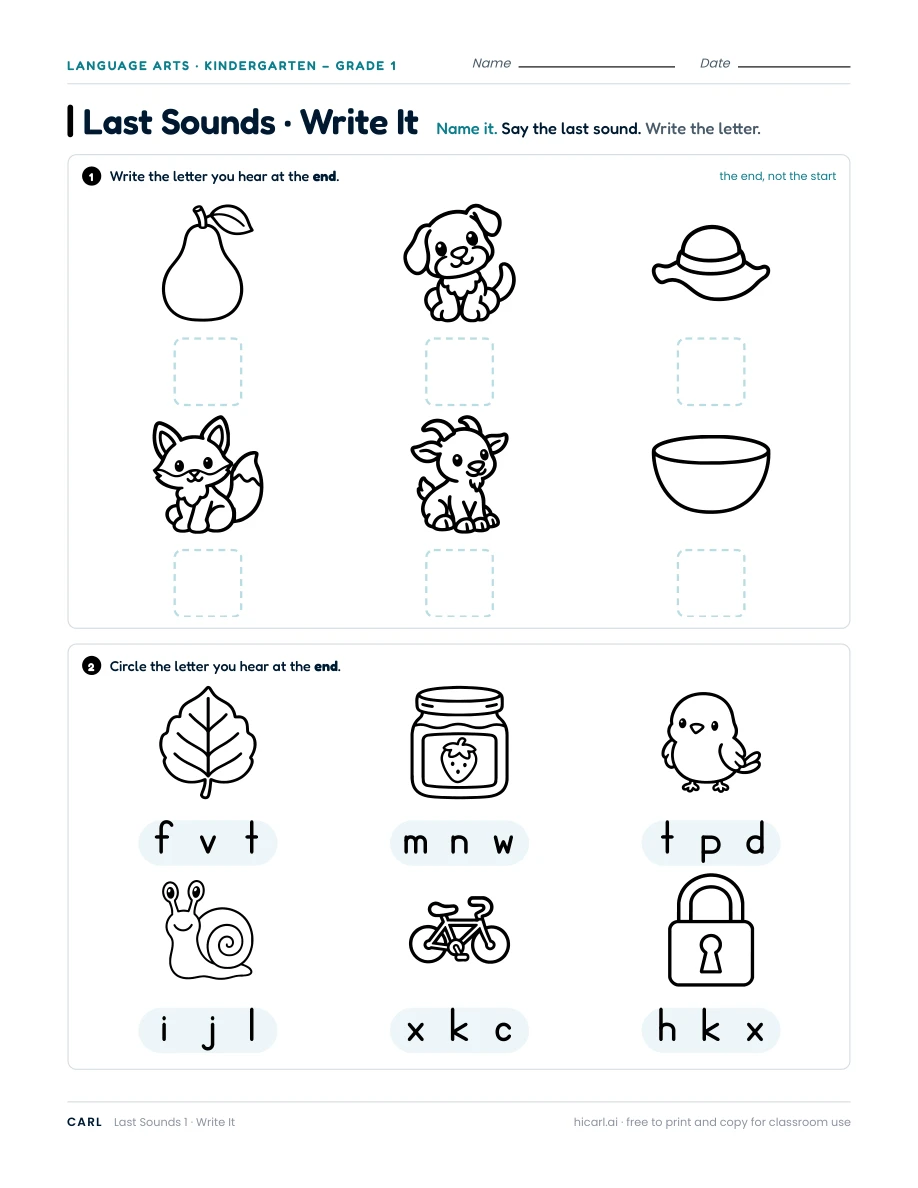 Last Sounds 1 — page 1 of 1