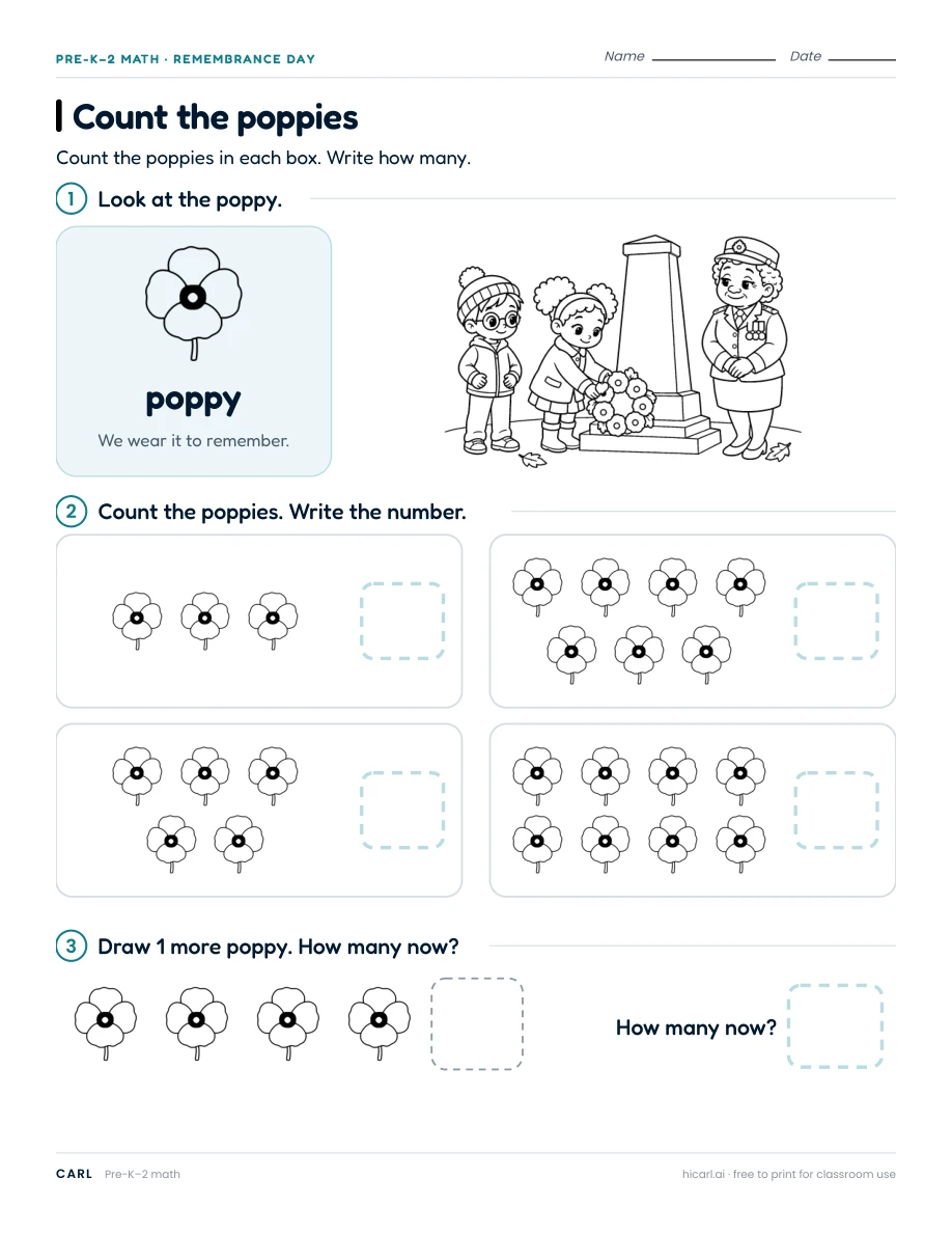 Counting in seasonal scenes worksheets preview