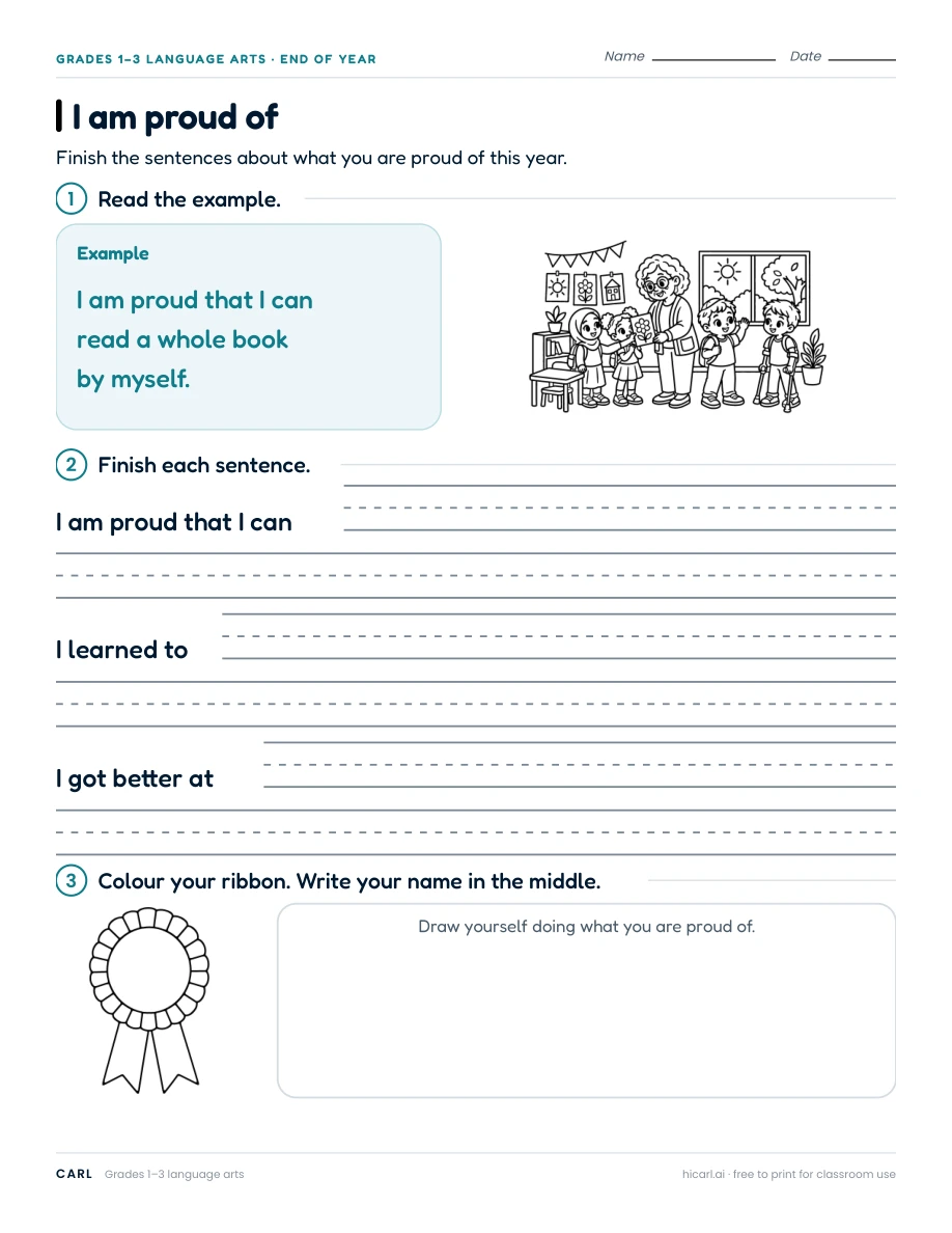 Reflection and seasonal writing worksheets preview