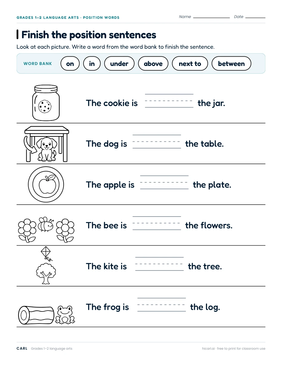 Grammar and sentence building worksheets preview