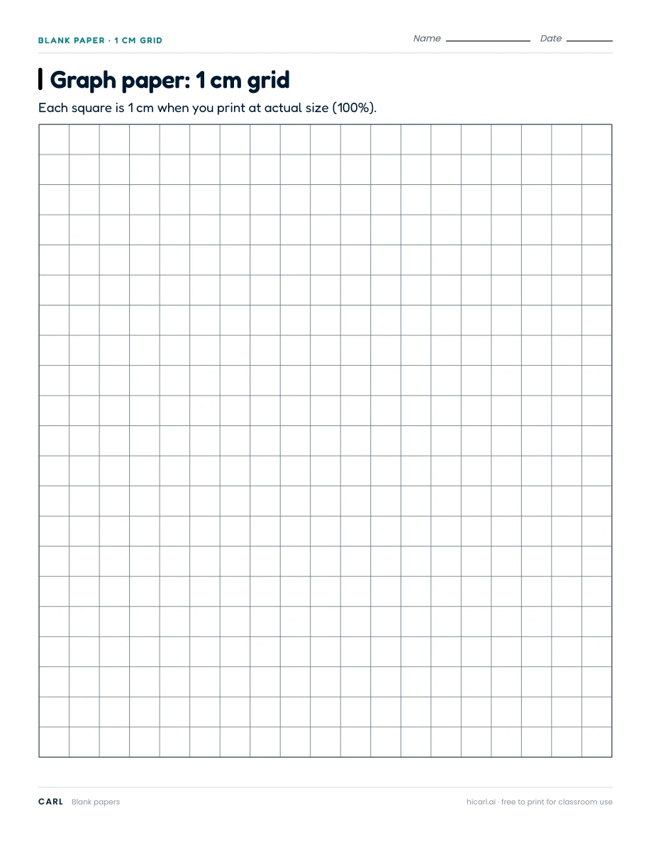 Graph and coordinate paper preview
