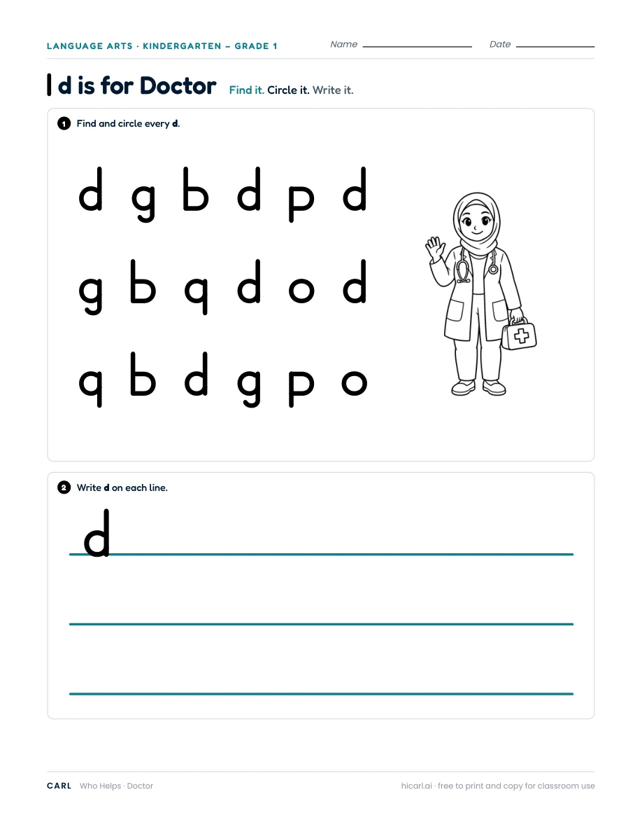 Community helper worksheets preview