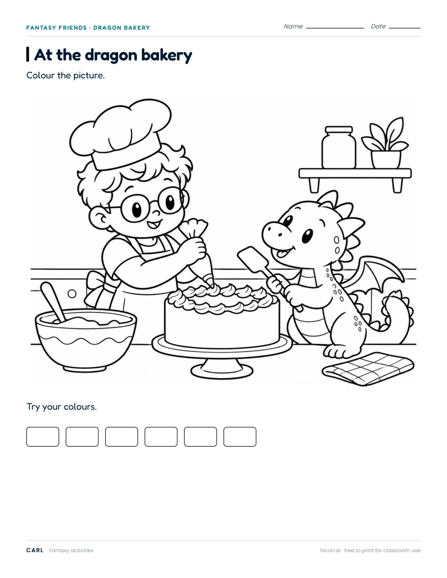 At the dragon bakery, version 2 — page 1 of 1