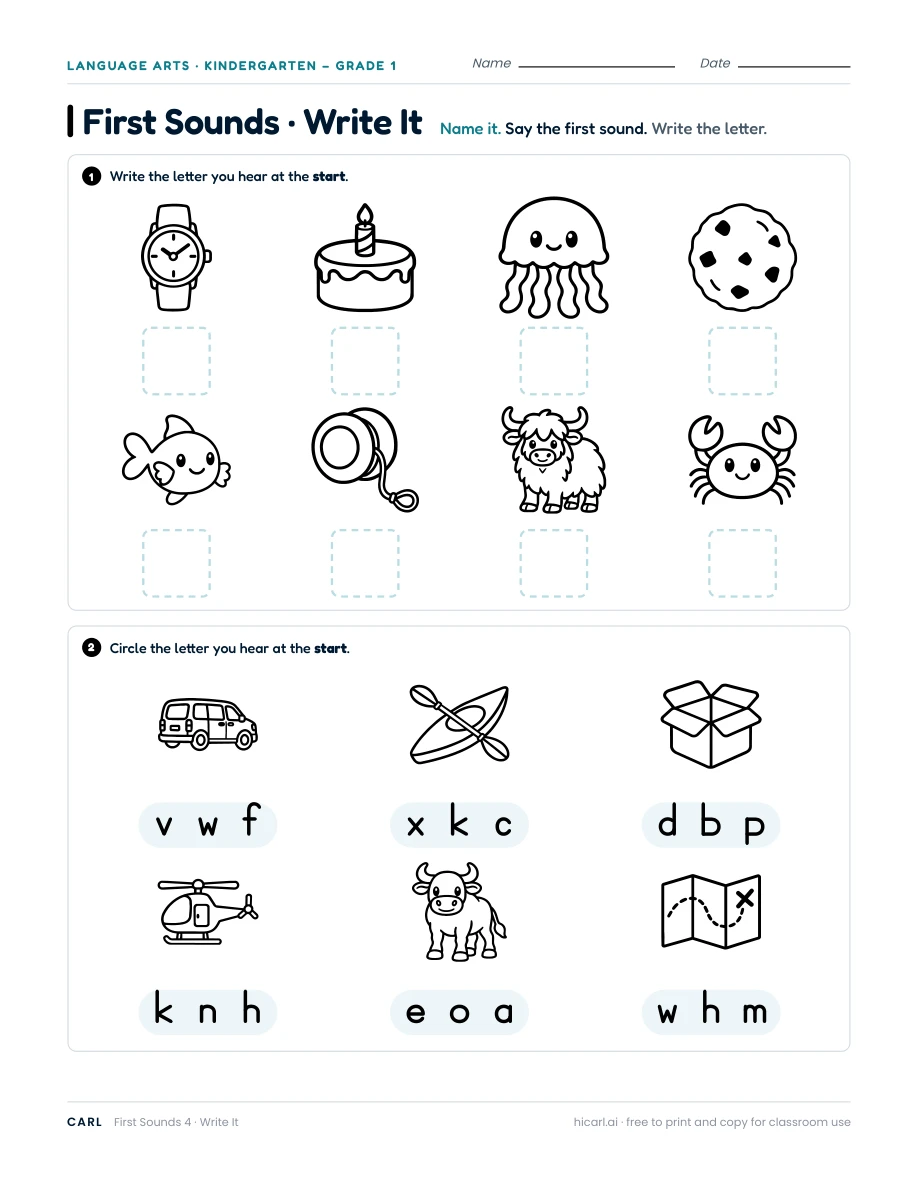 First Sounds 4 — page 1 of 1