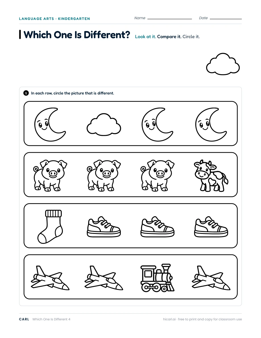 Which One Is Different? 4 — page 1 of 1