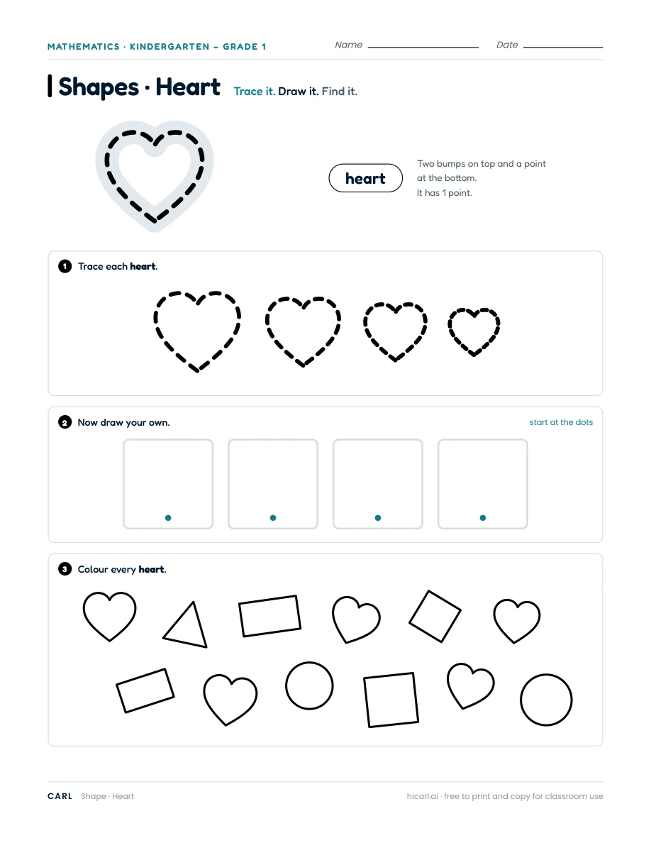 Shape worksheets preview