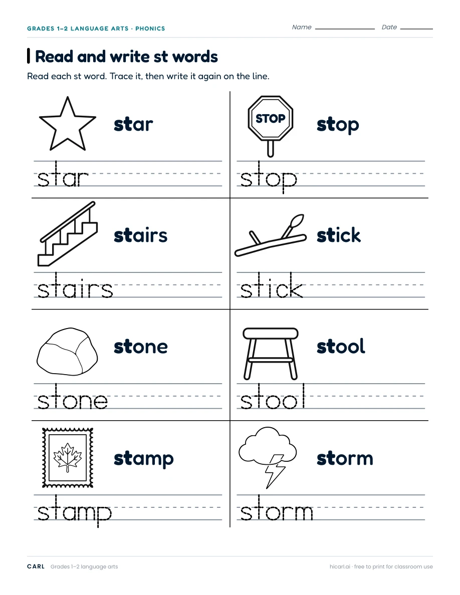 Read and write st words preview