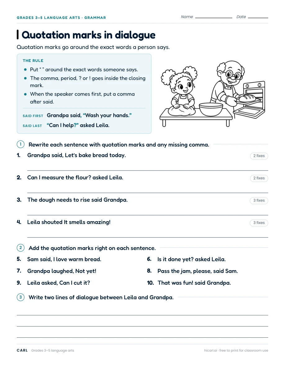 Quotation marks in dialogue preview