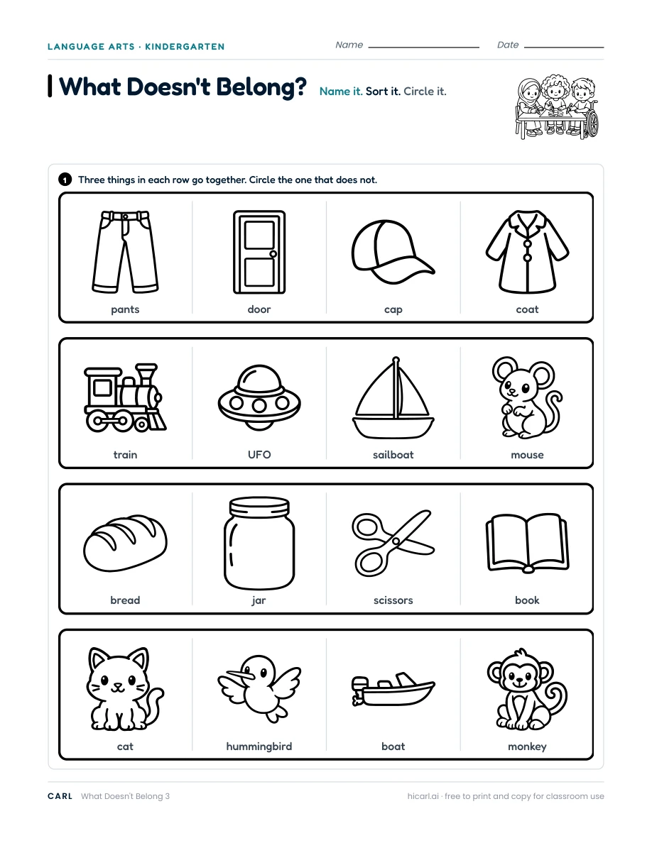 What Doesn't Belong? 3 — page 1 of 1