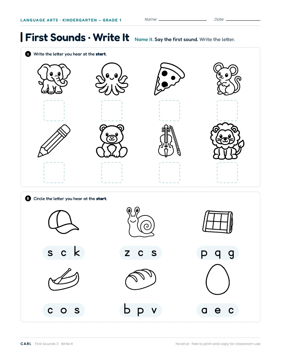 First Sounds 3 — page 1 of 1