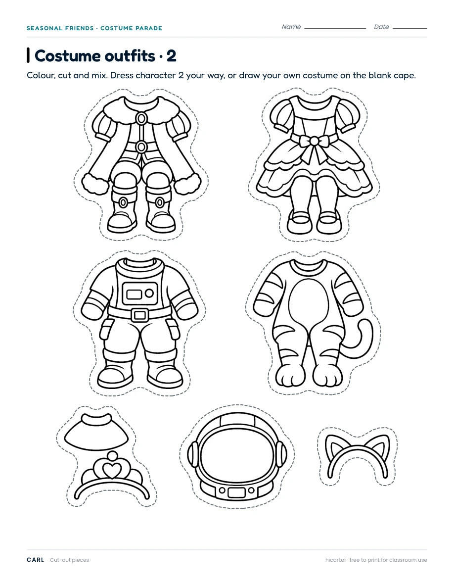 Design your costume 2 — page 2 of 2
