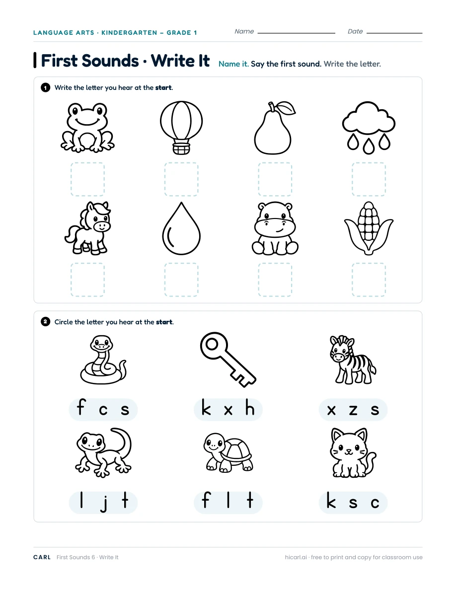 First Sounds 6 — page 1 of 1