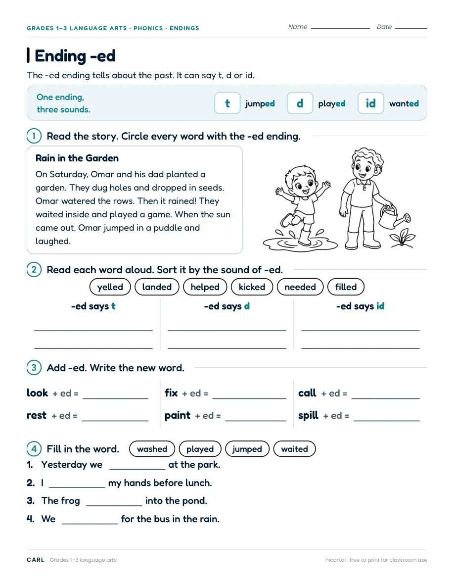 Word endings, compounds and contractions preview