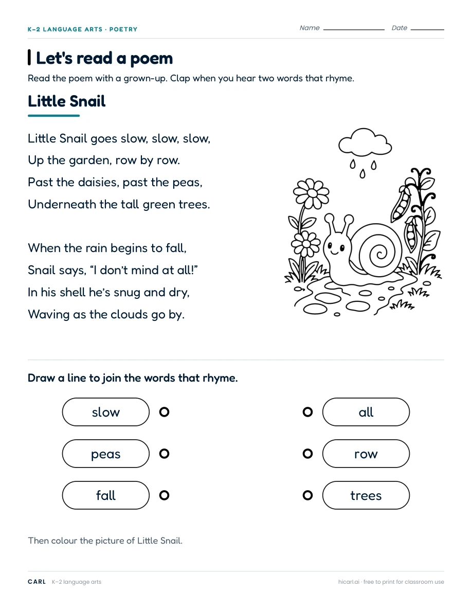Early reading and sequencing worksheets preview