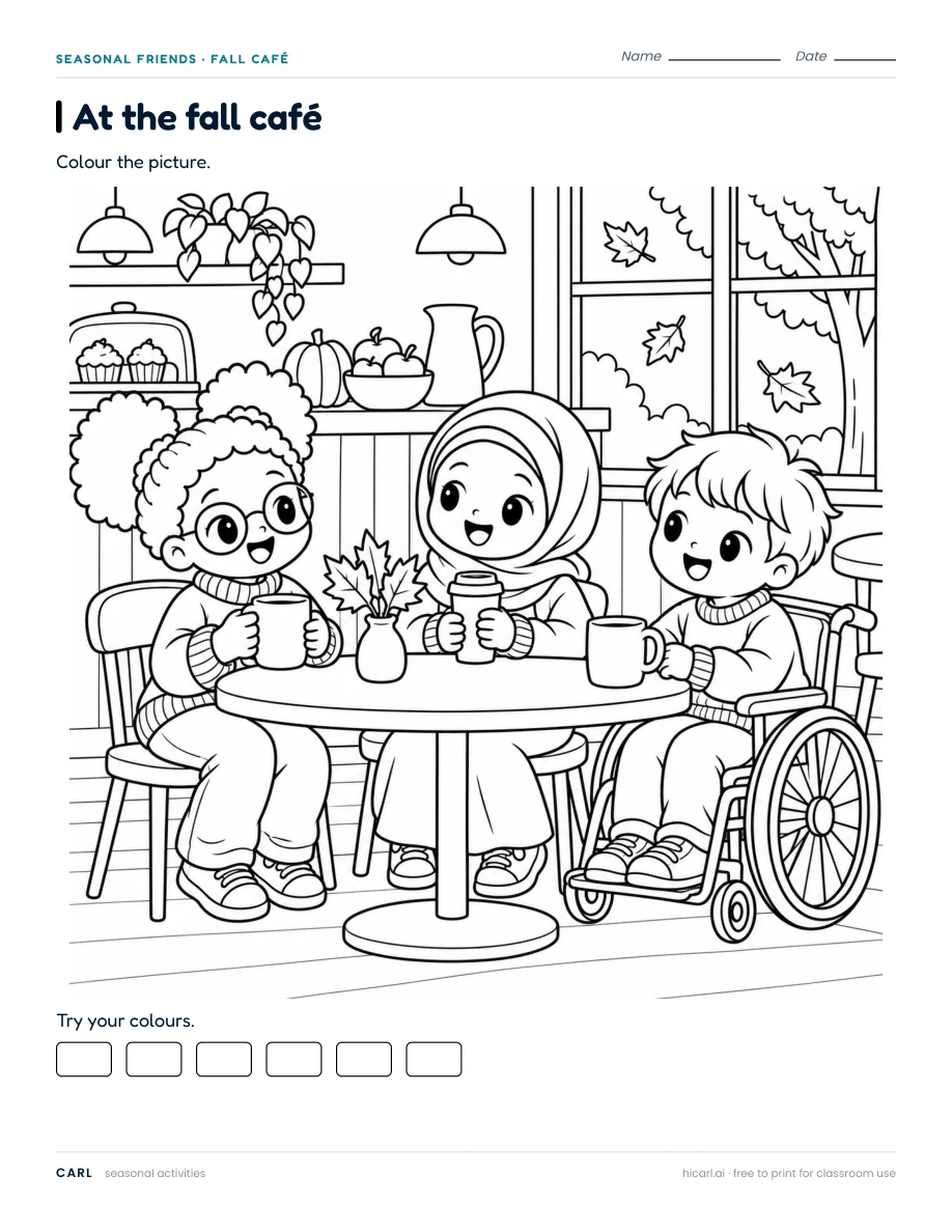 Fall Café activities preview