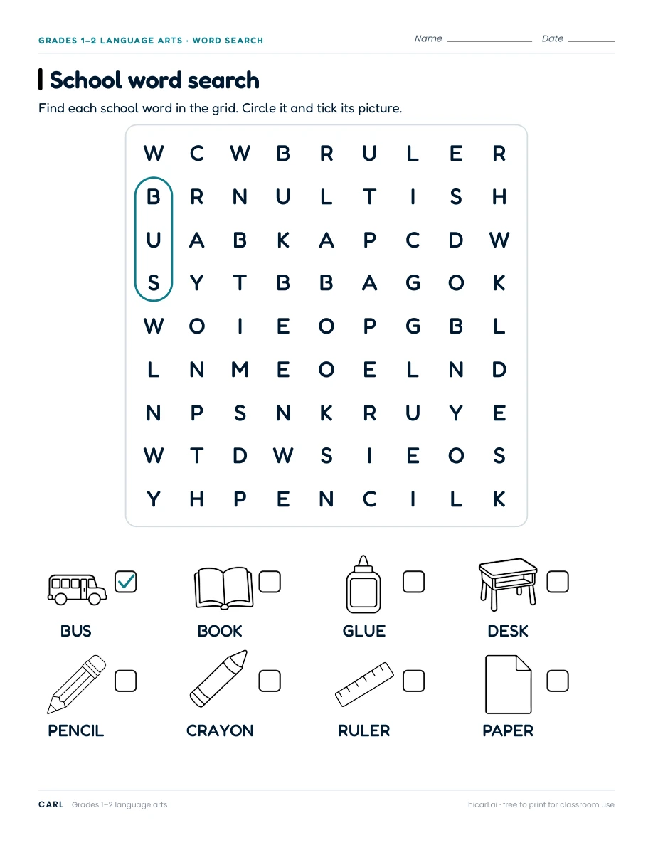 Word searches and scrambles preview