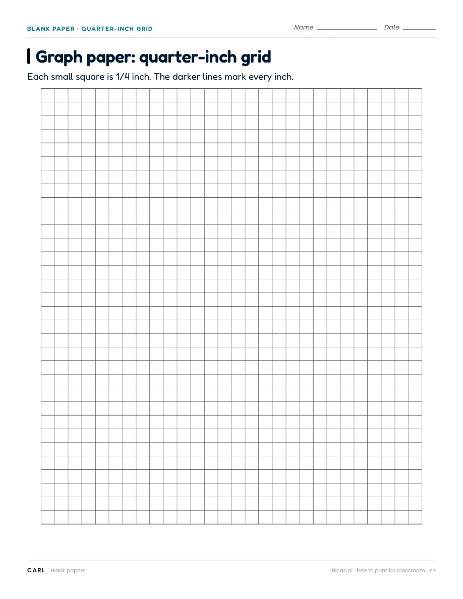 Graph and coordinate paper preview