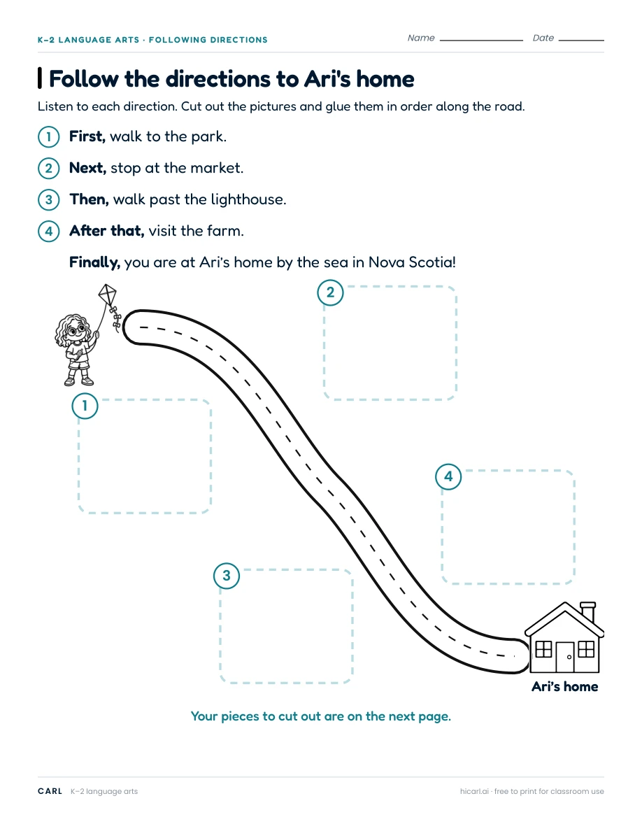 Early reading and sequencing worksheets preview