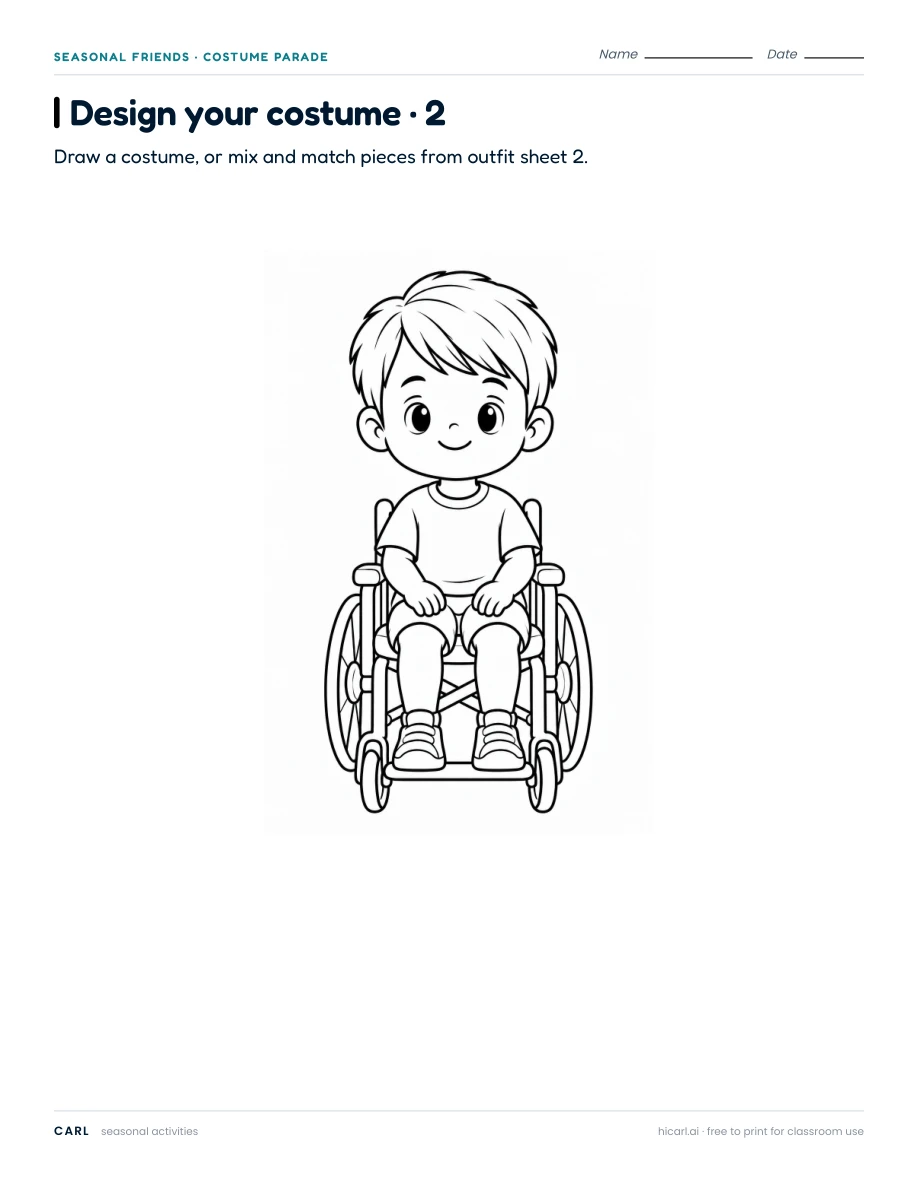 Design your costume 2 — page 1 of 2