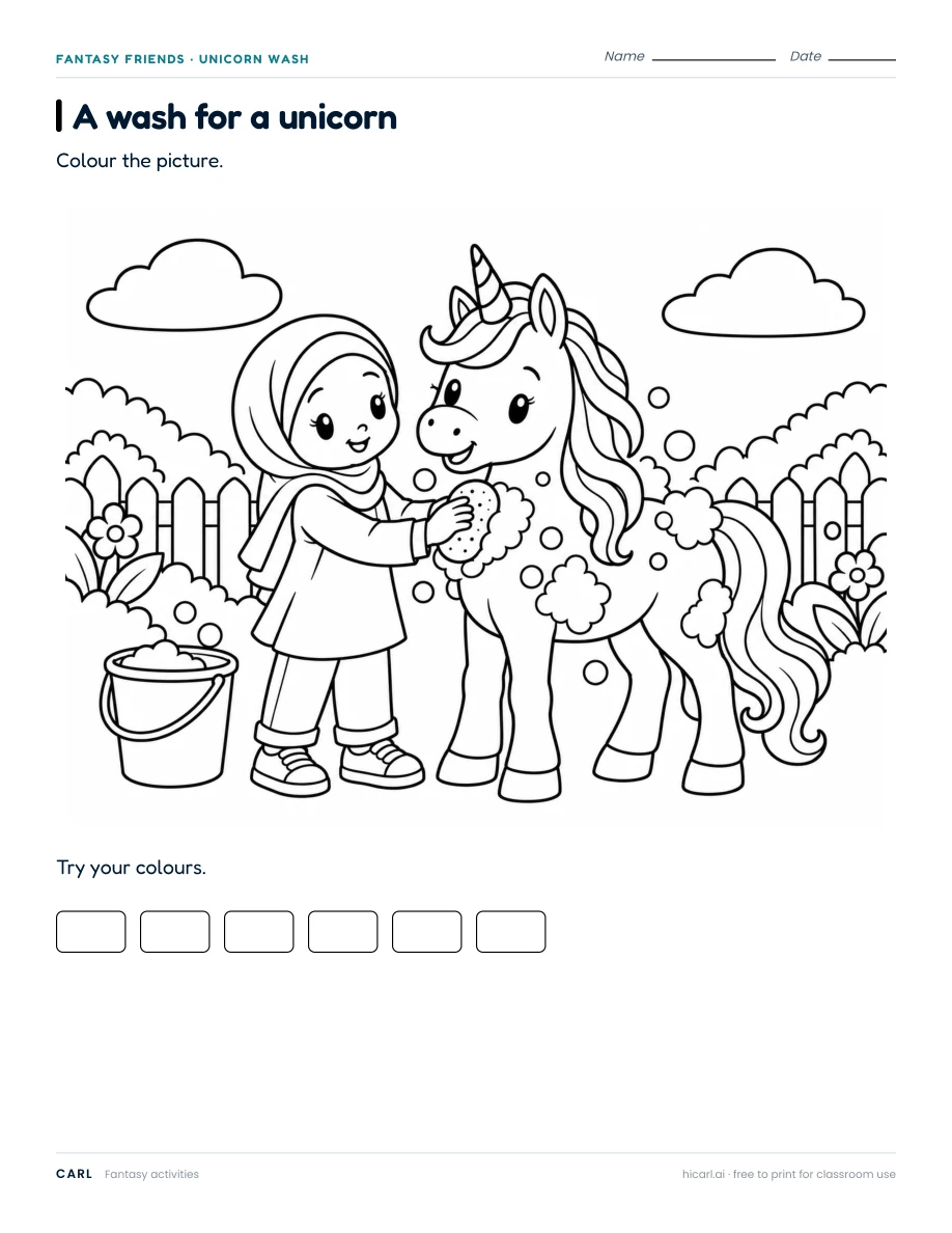 Unicorn wash activities preview