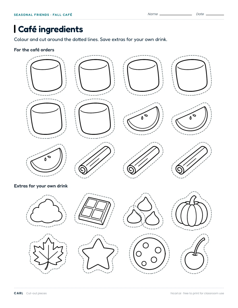 Invent your fall drink included second page